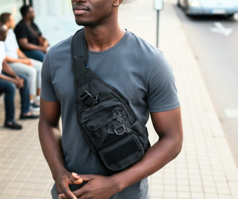 Stylish Crossbody Bag in Black